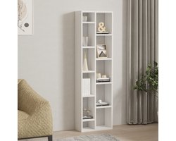 Asir - Boekenplank - Wit - 44,4 x 19,6 x 150 cm