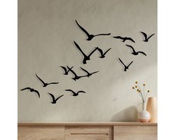 Asir - Decoratieve metalen wandaccessoire - Zwart - 29 x 0,12 x 18 cm