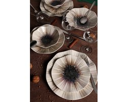 Asir - Dinerset (24 stuks) | Multicolor | 25 x 2 x 25 cm (L x H x D)