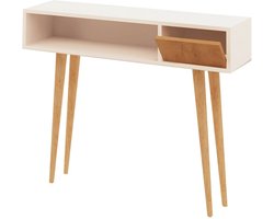 Asir dressoir. 100% GEMELAMINEERDE SPAANPLAAT. Dikte: 18 mm. Houten Benen. Breedte: 100 cm Hoogte: 94 cm Diepte: 30 cm. Plankhoogte: 18 cm. Poothoogte: 72 cm. Kan aan de muur worden bevestigd