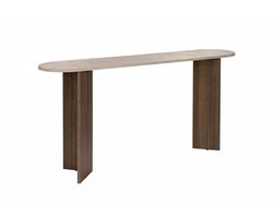 Asir - Dressoir - Travertijn, walnoot - 100% met melamine gecoat spaanplaat - 46 x 157 x 7 cm