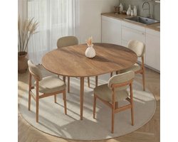 Asir - Eettafel - Kafkas Eiken - 100 x 100 x 75 cm