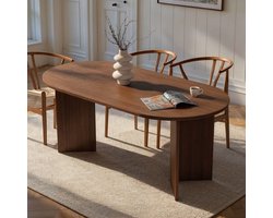 Asir - Eettafel - Okkernoot - 180 x 90 x 75 cm (L x B x H)