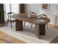 Asir - Eettafel - Okkernoot - 200 x 90 x 75 cm (L x B x H)