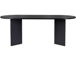 Asir - Eettafel - Zwart - 200 x 90 x 75 cm