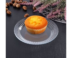 Asir - Glazen Bordenset - 6 Stuks - Transparant - 16 x 16 x 2 cm