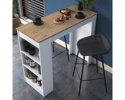 Asir Keukentafel – Okkernoot Wit – 120 x 100 x 50 cm