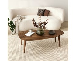 Asir - Koffietafel - Okkernoot - 115 x 38 x 50