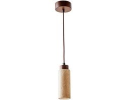 Asir - Kroonluchter - Beige en Walnoot - 24,4 x 32,8 x 17,7 cm