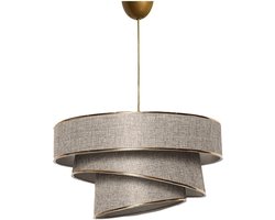 Asir - Kroonluchter - Beige Goud - 40x40 + 30x30 + 20x20 doorsnede - 70 cm hoog