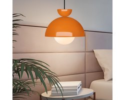 Asir - Kroonluchter - Oranje - 27 max. 15 W ledlampen - Verstelbare hoogte
