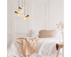 Asir - Kroonluchter - Wit goud - 45 x 106 x 45