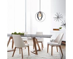 Asir - Kroonluchter - Zwart - 35 x 35 x 131 cm