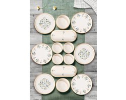 Asir - Ontbijtset - 14-delig - Veelkleurig - 25 x 11 x 3,5 cm