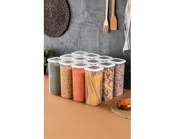 Asir opbergboxset (12 stuks) – wit – 10 x 24,5 x 10 cm