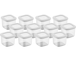 Asir - Opbergdozenset - 12 stuks – wit – 10 x 10 x 9,5 cm