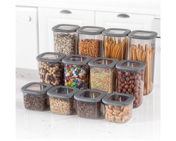 Asir Opslagbox set (12 stuks) – Antraciet