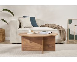 Asir - Salontafel - Atlantic Pine - 90 x 90 x 40 cm - 100% Melamine Gecoat Spaanplaat