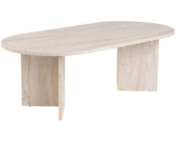 Asir - Salontafel - Atlantisch grenen - Travertijn look - 119 x 60 x 40 cm (L x B x H)