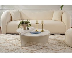 Asir - Salontafel - Houten Wit - 90 x 60 x 30 cm