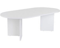 Asir Salontafel ovaal - Wit - 119 x 60 x 40 cm (L x B x H)