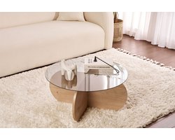 Asir - Salontafel - Sapphire Oak & Fume - 100% gehard glas