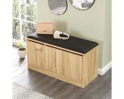 Asir Schoenenkast – Eik – 89,6 x 45,8 x 35,5 cm