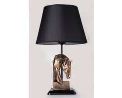 Asir - Tafellamp - Antiek & Zwart - 24 x 24 x 50 cm