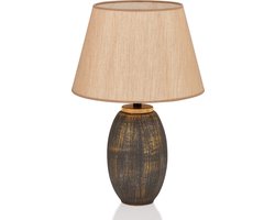 Asir tafellamp – bruin & goud – 30 x 30 x 46 cm