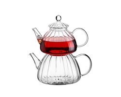 Asir - Theepot - Multifunctioneel Borosilicaatglas - 800 ml en 1,5 l Capaciteit
