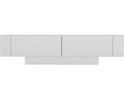 Asir - Tv-standaard - Wit - 150 x 31,5 x 41,6