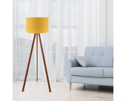 Asir - Vloerlamp - Geel Bruin - 140 x 38 x 38 cm