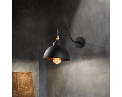 Asir - Wandlamp - Zwart - 28 x 21 x 32 cm