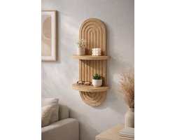 Asir - Wandplank - Eik - 100% met melamine gecoat spaanplaat - 75 x 25 x 6 cm