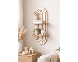 Asir - Wandplank - Wit - 100% met melamine gecoat spaanplaat - 75 x 25 x 6 cm