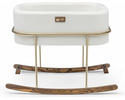 Asir Wieg - Wit Goud - 90 x 70 x 58 cm - Inclusief matras