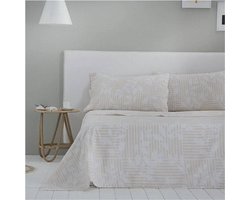 Ason Beddengoedset - Beige - set van 3 - 50% katoen, 50% polyester - 200 x 190 cm