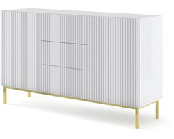 Aspers Luxe Ladekast – Wit & Goud - 150 cm (breedte) x 42 cm (diepte) x 89 cm (hoogte)