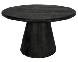 Asti Eetkamertafel rond zwart 130 cm