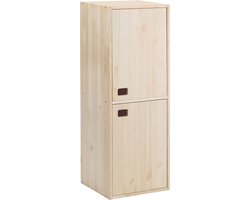Astigarraga Houten Wandkast met deuren - Houten kast van PEFC grenen - 105x37cm