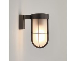 Astro Cabin Wall Frosted Wandlamp 22x11.6x18.3cm IP44 fitting E27 brons