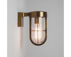 Astro Cabin Wall Wandlamp 22x11.6x18.3cm IP44 fitting E27 antiek messing