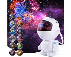 Astro Dreamer - Astronaut Sterrenhemel Galaxy Projector – 360° Sterrenprojector met 12 Ruimtefilms – LED Planetarium voor Kinderen & Volwassenen