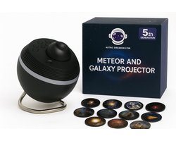 Astro Dreamer Sterrenhemel Galaxy Projector - 13 in 1 Planetarium Star Projector - 5K HD - voor Kinderkamer Plafonddecoratie - Realistische Sterrenhemel Nachtlamp met Timer, Dynamische Meteoor, RGB Lichteffecten - Zwart