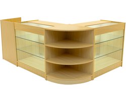 Astro led winkeltoonbank set - esdoorn - 60/90x60 cm - 4 sleutels