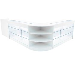 Astro led winkeltoonbank set - wit - 150x60x90cm - lm60 tb60 & 2xk1500