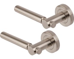 Astro passage door handles - round pink satin nickel - DH3610