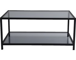 Astro Salontafel | METALEN FRAME | Fume, Zwart - Emob - Rechthoekige salontafels - Zwart - Metaal - Rechthoekige salontafels - Op voorraad