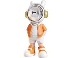 Astronaut Beeldje - Ruimtevaarder Sculptuur - Huis Decoratie - Hoogwaardige Hars - 11x8.5x24cm - Zilver