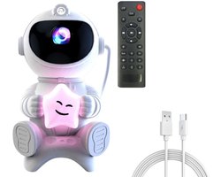 Astronaut Galaxy Projector - Met afstandsbediening - USB-voeding - 8 nevelstanden - 13*10*14cm - Verwijderbare lampkop - Bereik van de afstandsbediening is het beste binnen 5 meter - Sterrenhemellamp - Nachtlampje voor kinderen - Projectielamp